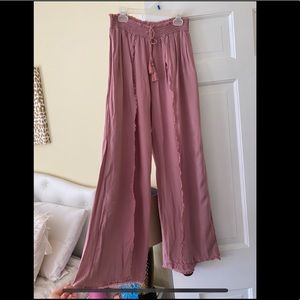 Mauve palazzo pants